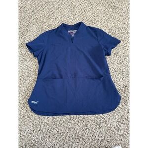 Grey's Anatomy Women's Navy Blue Short Sleeve Scrub Top Size Medium